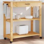vidaXL Keukentrolley MONZA 84x40x90 cm massief grenenhout, Verzenden, Nieuw