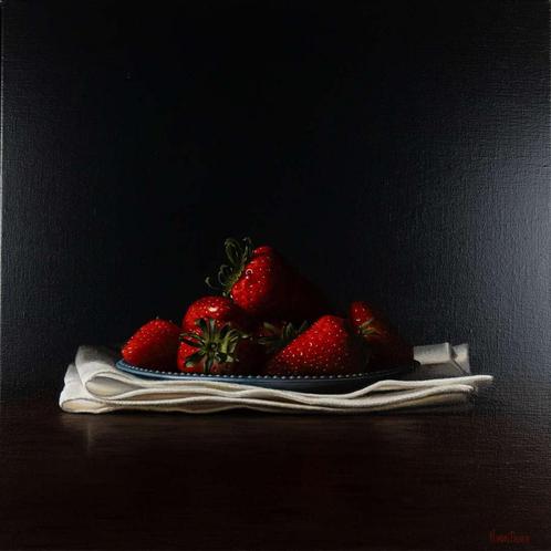 Heidi von Faber, Aardbeien, 2007, Antiek en Kunst, Kunst | Schilderijen | Modern, Ophalen