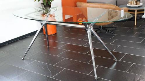 Bellagio eettafel 200x100cm chroom, Huis en Inrichting, Tafels | Eettafels, Zo goed als nieuw, Glas, Ophalen of Verzenden