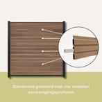 ACTIE - Premium Composiet Schutting Rhombus Teak, Ophalen of Verzenden, Nieuw, Kunststof, 1 tot 2 meter