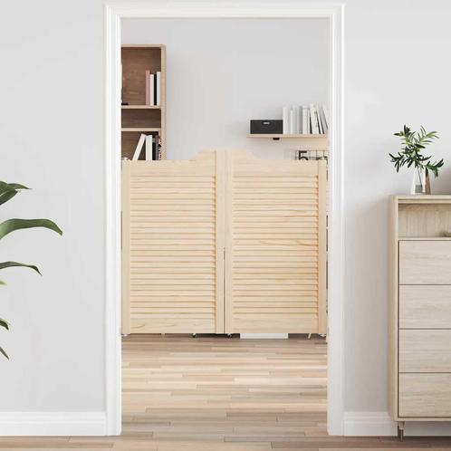 vidaXL Draaideuren louvre design 2-Paar 90x100 cm massief, Doe-het-zelf en Verbouw, Deuren en Horren, Nieuw, Verzenden