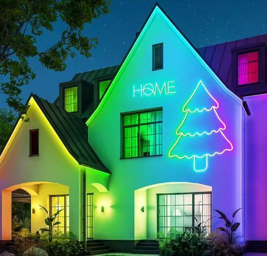 Flexibele RGB LED Neon Lichtslang  App amp;Afstandsbediening, Huis en Inrichting, Lampen | Hanglampen, Nieuw, Verzenden