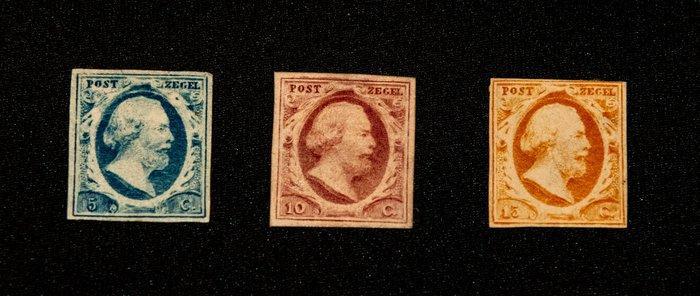 Nederland 1852 - Koning Willem III - NVPH 1/3, Postzegels en Munten, Postzegels | Nederland