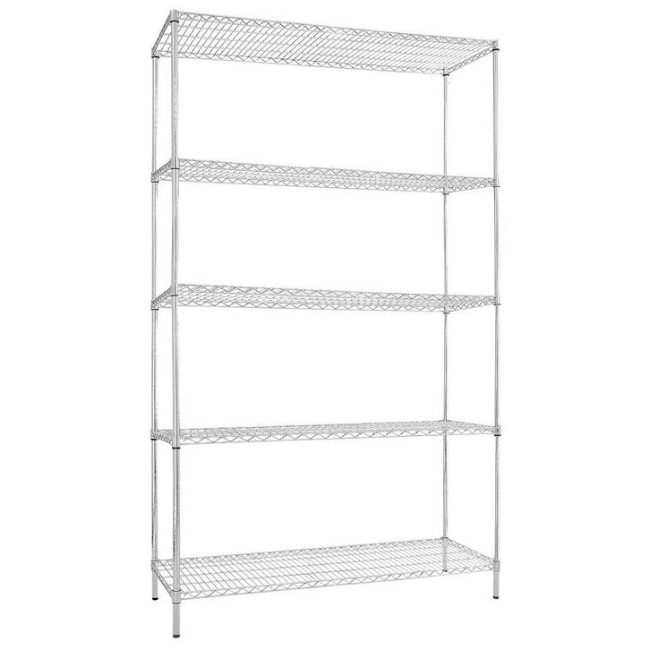 GGM Gastro | Stalen rek - 1200x450mm - 5 planken - Chroom |, Zakelijke goederen, Horeca | Overige, Verzenden