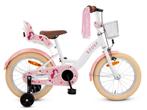 SJOEF Dolly Meisjesfiets 16 inch - Wit, Fietsen en Brommers, Fietsen | Kinderfietsjes, Verzenden, Nieuw, 16 tot 20 inch, Overige merken