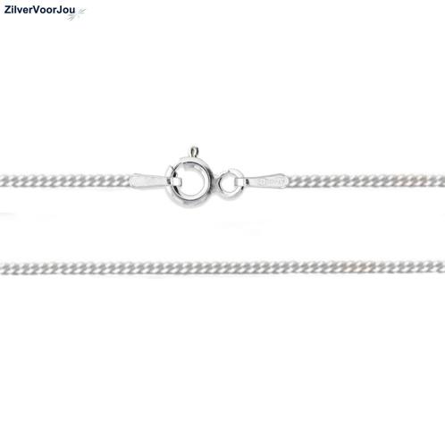 Zilveren gourmet ketting 40 cm 1.4 mm breed, Sieraden, Tassen en Uiterlijk, Kettingen, Nieuw, Verzenden