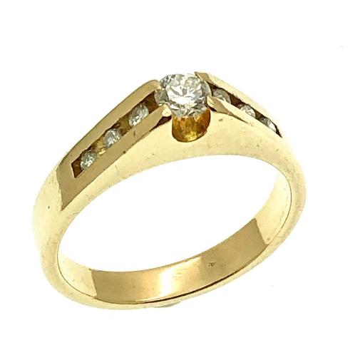 Gouden solitair ring met diamant 0,23 ct. | 18 karaat, Sieraden, Tassen en Uiterlijk, Ringen, Dame, Met edelsteen, Overige kleuren