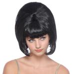 Pruik sixties zwart, Kleding | Dames, Ophalen of Verzenden, Nieuw