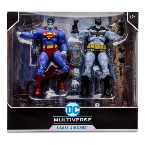 DC Multiverse Action Figure 2-Pack Bizarro & Batzarro 18 cm, Verzamelen, Poppetjes en Figuurtjes, Zo goed als nieuw, Verzenden