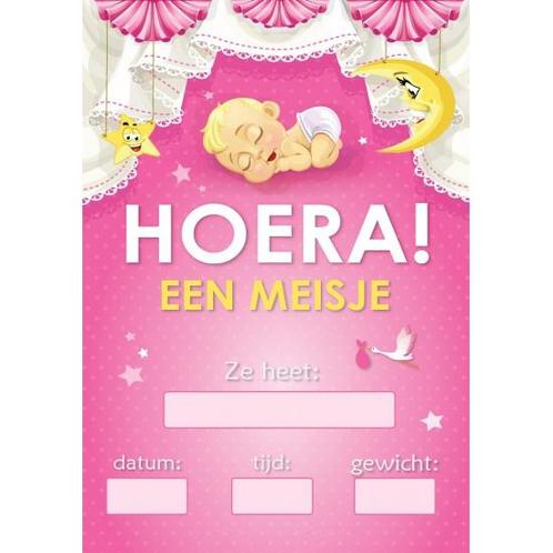 Deur poster meisje geboren - Geboorte versiering meis, Hobby en Vrije tijd, Feestartikelen, Ophalen of Verzenden