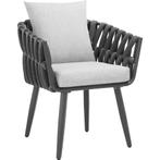 Stoel Lugano in rope-design met aluminium frame - antraciet, Tuin en Terras, Verzenden, Nieuw