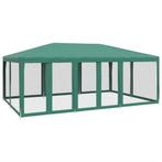 Partytent met 10 mesh zijwanden 6x4 m HDPE groen (Overige), Verzenden, Nieuw