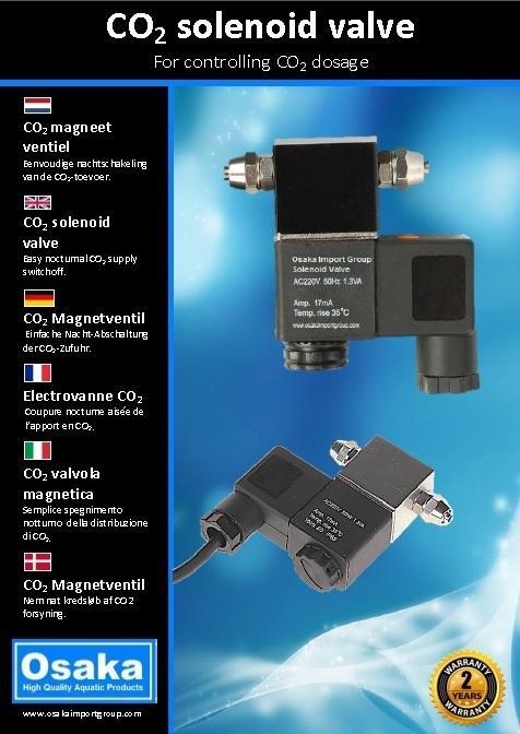 Osaka CO2 Magneetventiel PRO incl. terugslagklep, Dieren en Toebehoren, Vissen | Aquaria en Toebehoren, Filter of Co2, Nieuw, Ophalen of Verzenden