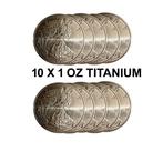 Verenigde Staten. 10 x 2025 1 oz 999 Fine Titanium Eagle, Postzegels en Munten