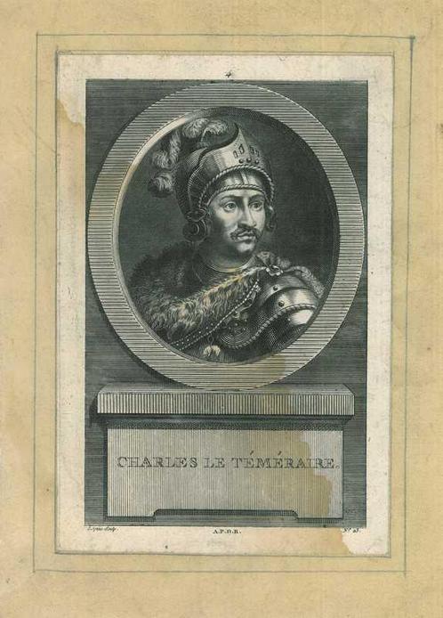 Portrait of Charles the Bold, Duke of Burgundy, Antiek en Kunst, Kunst | Etsen en Gravures