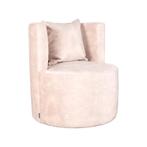 Fauteuil Evy Velours Naturel Maat 65x65x75 cm, Ophalen of Verzenden, Nieuw