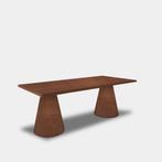 Tafel Boomstam Eikenhout  Set Kegelpoot  200x100, Nieuw