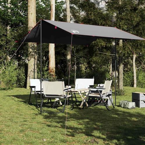 vidaXL Kampeerluifel waterdicht 300x294 cm grijs en oranje, Caravans en Kamperen, Tenten, Nieuw, tot en met 2, Verzenden