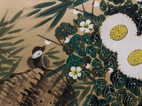 Hoogwaardige bloem- en vogel schilderijen voor de Vier, Antiek en Kunst, Antiek | Overige Antiek