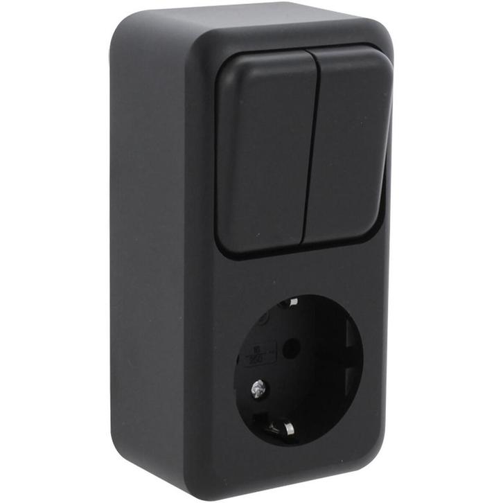 Q-LINK - Wandcontactdoos - Opbouw - 1-voudig Stopcontact -, Doe-het-zelf en Verbouw, Elektra en Kabels, Nieuw, Ophalen of Verzenden