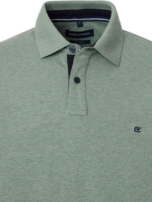 Casa Moda Polo Shirt Comfort Fit Effen Stretch 004470-378, Kleding | Heren, Polo's, Groen, Nieuw, Verzenden