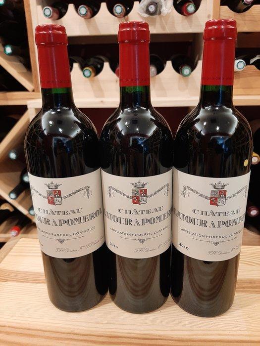 2010 Chateau Latour à Pomerol - Pomerol - 3 Fles (0,75, Verzamelen, Wijnen