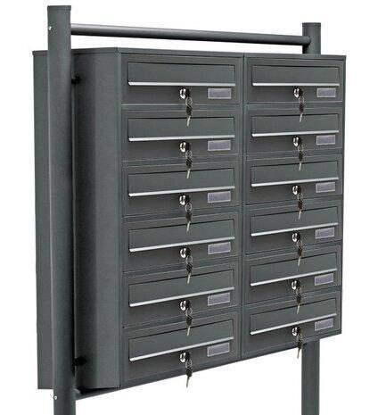 Brievenbusconstructie groeps brievenbus voor bedrijven, flat, Tuin en Terras, Brievenbussen, Nieuw, Rvs