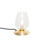 Klassieke tafellamp goud met glas - Elien, Nieuw, Overige materialen, Klassiek / Antiek, Minder dan 50 cm