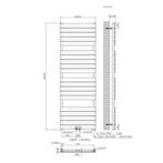 Handdoekradiator BWS Ress Middenaansluiting 180x50 cm Zwart, Ophalen of Verzenden, Nieuw