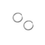 Zilveren oorringen klein 12 14 16 of 18 mm- stainless steel, Verzenden, Nieuw, Zilver