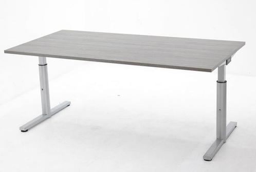 Bureau Gispen TM 180x90cm - logan eiken - aluminium grijs -, Huis en Inrichting, Bureaus, Ophalen of Verzenden