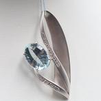 Hanger - 18 karaat Witgoud - 6.16ct. tw. Aquamarijn -, Sieraden, Tassen en Uiterlijk, Antieke sieraden