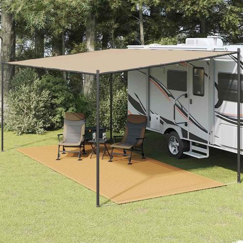 vidaXL Tenttapijt 250x550 cm HDPE zandkleurig, Caravans en Kamperen, Kampeeraccessoires, Nieuw, Verzenden