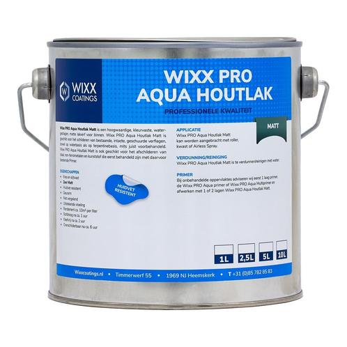 Wixx PRO Aqua Houtlak Matt Mengkleur 1L, Doe-het-zelf en Verbouw, Verf, Beits en Lak, Nieuw, Verzenden