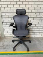 Herman Miller Aeron Stoel Met Hoofdsteun - Nieuwste Model, Huis en Inrichting, Bureaustoelen, Verzenden, Zwart, Zo goed als nieuw