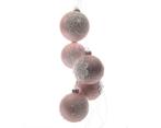 Christmas Decorations Kerstballen Poederroze Set van 4, Diversen, Verzenden, Nieuw
