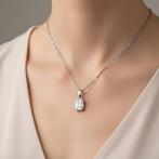 Ketting met hanger - 18 karaat Witgoud - 0.32ct. tw. Diamant