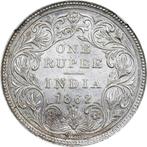 Brits India. Victoria. 1 Rupie 1862 - NGC MS60 (Bombay), Postzegels en Munten, Munten | Europa | Niet-Euromunten