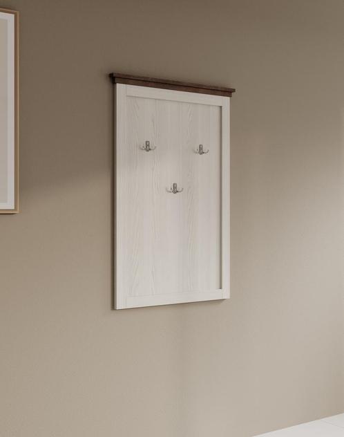 Meubella - Hangende kapstok - Wit eiken - 71x105 cm, Huis en Inrichting, Woonaccessoires | Kapstokken, Nieuw, Verzenden