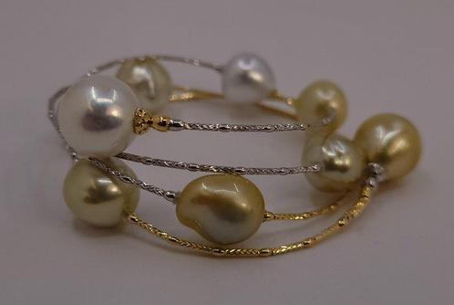 Armband - 18 karaat Geel goud, Witgoud - Gouden, Sieraden, Tassen en Uiterlijk, Armbanden
