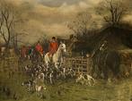 Lezlie Roberts (XX) - Hunting Scene, Antiek en Kunst