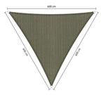 Premium schaduwdoek 6x6x6m driehoek waterdoorlatend Dese..., Nieuw