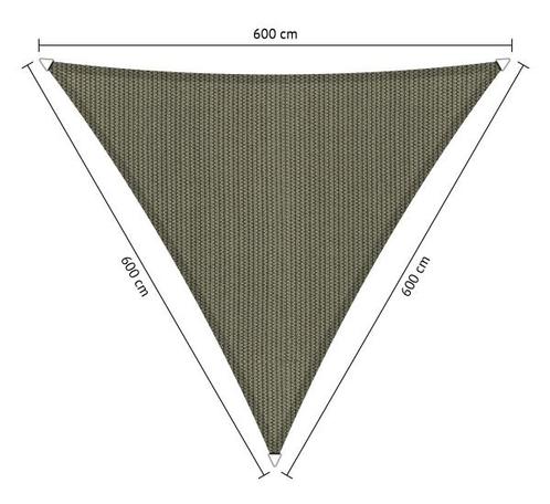 Premium schaduwdoek 6x6x6m driehoek waterdoorlatend Dese..., Tuin en Terras, Schaduwdoeken