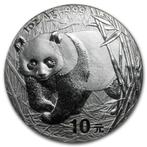 Chinese Panda 1 oz 2001 (405.000 oplage), Postzegels en Munten, Munten | Azië, Oost-Azië, Zilver, Losse munt, Verzenden