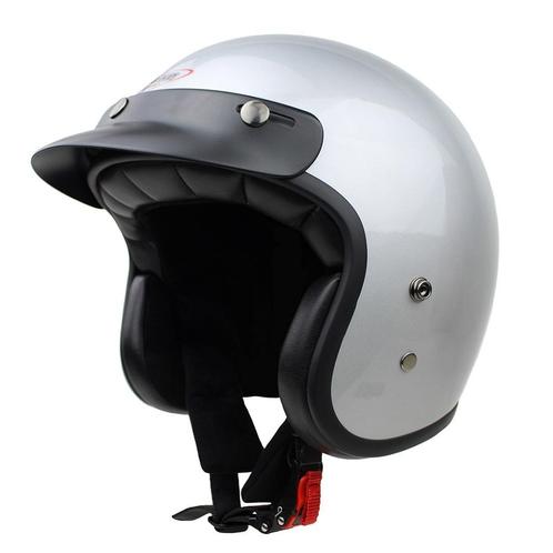 Redbike RB-720 retro jethelm zilver | ECE 22.06, Motoren, Kleding | Motorhelmen, Nieuw met kaartje, Verzenden