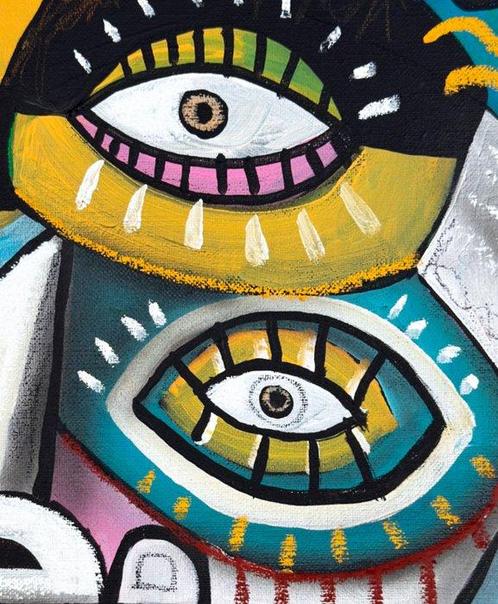 SKEPA - Lhomme oiseau, Antiek en Kunst, Kunst | Schilderijen | Modern