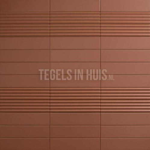 Wandtegel costa nova decor ribbel praia terracotta mat 5x20, Doe-het-zelf en Verbouw, Tegels, Wandtegels, Nieuw, 10 m² of meer