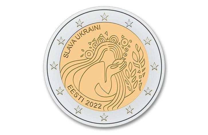 2 euro Vrijheid voor de Oekraïne 2022-Estland, Postzegels en Munten, Munten | Europa | Euromunten, Verzenden