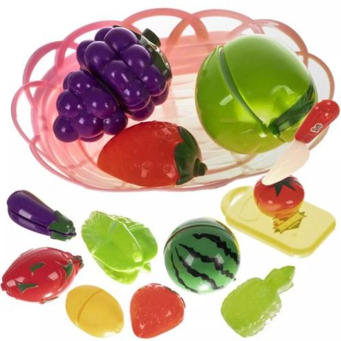 Kruzzel Fruit- en Groentesnijset in Mandje - Bevordert Cr..., Kinderen en Baby's, Speelgoed | Overig, Nieuw, Ophalen of Verzenden