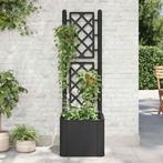 vidaXL Plantenbak hoog met latwerk en zelfbewateringssysteem, Tuin en Terras, Bloembakken en Plantenbakken, Kunststof, Verzenden